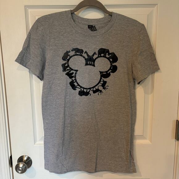 Mickey Mouse Animal Tee Gray Small - Picture 1 of 6